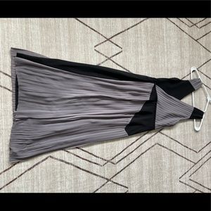 Anthropologie Leifsdottir Gray Black Pleated dress